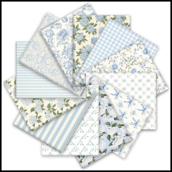 Other - Cotton Fabric Fat Quarters Floral Plaid Stripe DIY Sewing Craft Bundles